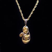 GOLD NUGGET SWIRL PENDANT